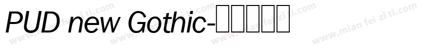 PUD new Gothic字体转换